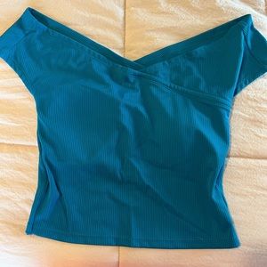 XS kortni jeane lagoon off the shoulder EUC